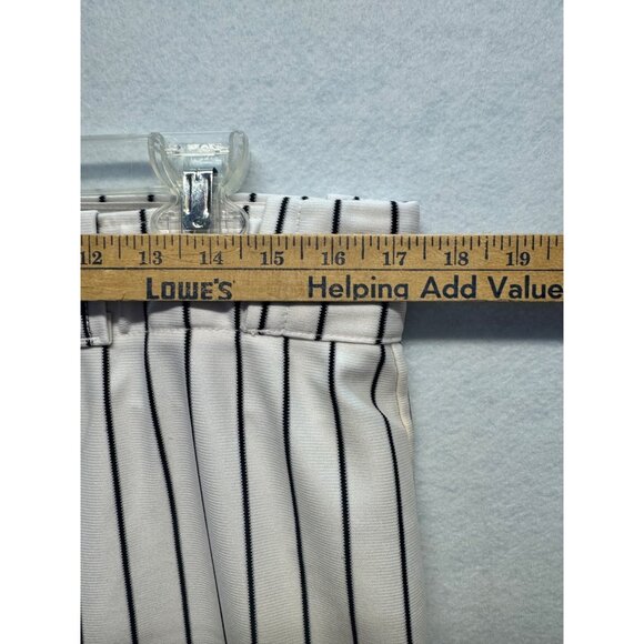 Wilson Mens XL Baseball Pants White With Black Pinstripes Polyester - Picture 6 of 10